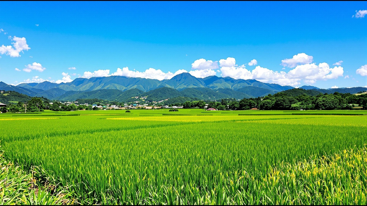 宮崎県の美しい田園風景